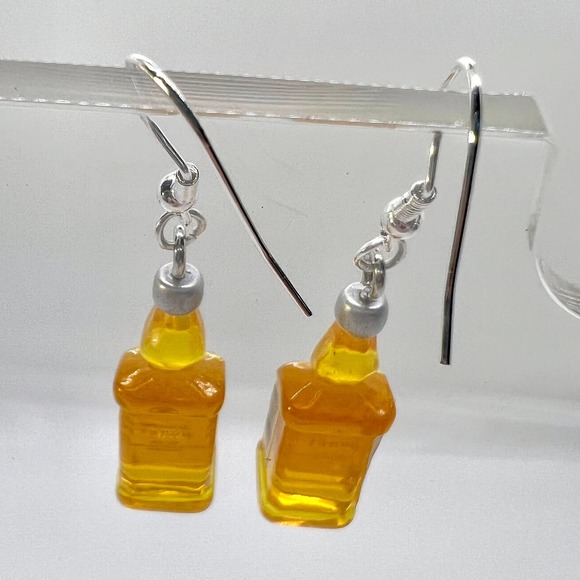 Jack Daniels Earrings - Whiskey Earrings - Alcohol Earrings - Party Earrings - Picture 4 of 9